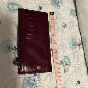 HOBO Deep Red Leather Card Holder